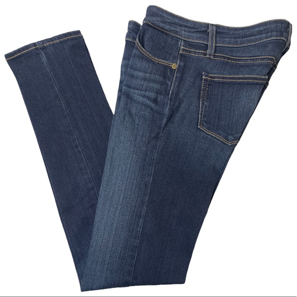 Paige Skyline Skinny Jeans Medium Distressed Dark Wash Size 25 - Picture 3 of 16